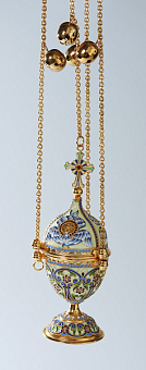 Кадило круглое №9 филигрань, роспись / золочение Кадило круглое №9 филигрань, роспись / золочение