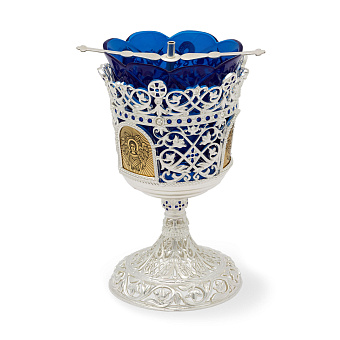 Лампада напрестольная №41 литьевая, эмаль / серебрение, золочение Лампада напрестольная №41 литьевая, эмаль / серебрение, золочение