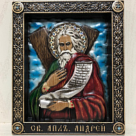Икона Святого Апостола Андрея Первозванного, резная из дерева