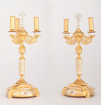 Дикирий-трикирий №25 "Б" филигрань / золочение, серебрение Дикирий-трикирий №25 "Б" филигрань / золочение, серебрение