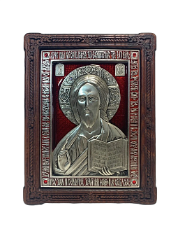 Икона Господь Вседержитель гальваника Красная эмаль стразы Swarovski 214_A79-3(R)_KRA Икона Господь Вседержитель гальваника Красная эмаль стразы Swarovski 214_A79-3(R)_KRA