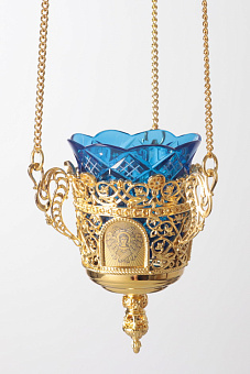 Лампада подвесная №41 литье, эмаль / золочение Лампада подвесная №41 литье, эмаль / золочение