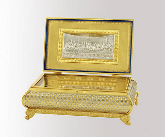 Ковчег для частиц святых мощей №5 а никель, золочение Ковчег для частиц святых мощей №5 а никель, золочение