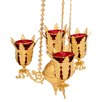 Трехлампадник № 2 золочение Трехлампадник № 2 золочение