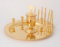 Прибор для соборования золочение чеканка Прибор для соборования золочение чеканка