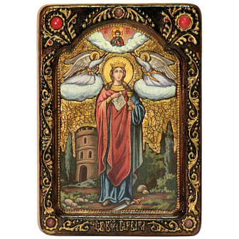 Икона из дуба ''Великомученица Варвара''