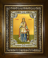 Икона освященная Екатерина великомученица в деревянном киоте