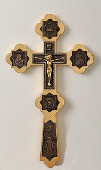 Крест напрестольный сложный малый с литыми накладками