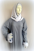 Погребальный комплект Стандарт №5: платье, палантин и платочек в руку из хлопковой плательной ткани