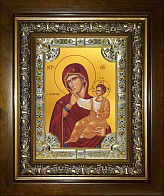 Икона освященная Пресвятой Богородицы Ватопедская в деревянном киоте