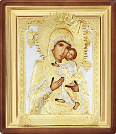 Икона живописная в киоте 50х60 масло, риза №165, киот №1 Толгская БМ Икона живописная в киоте 50х60 масло, риза №165, киот №1 Толгская БМ