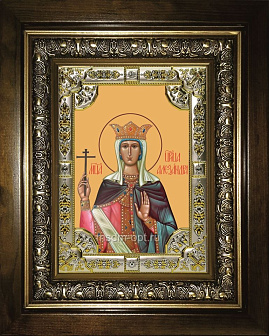 Икона освященная Александра Римская мученица в деревянном киоте