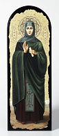 Икона на МДФ 18х50 арочная, объёмная печать, лак Мария Хиданская Икона на МДФ 18х50 арочная, объёмная печать, лак Мария Хиданская