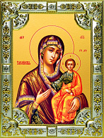 Икона Пресвятой Богородицы СМОЛЕНСКАЯ Одигидрия (СЕРЕБРЯНАЯ РИЗА)