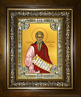 Икона освященная Симеон (Семён) Новый Богослов преподобный в деревянном киоте