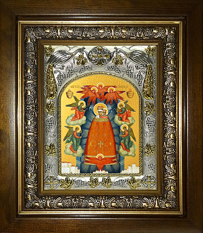 Икона Пресвятой Богородицы ПРИБАВЛЕНИЕ УМА (СЕРЕБРЯНАЯ РИЗА, КИОТ)