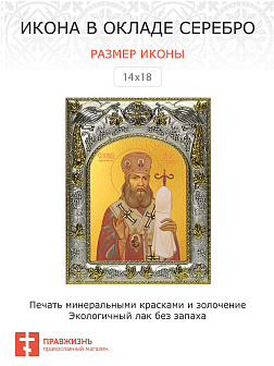 Икона ЛУКА (Войно-Ясенецкий) Крымский, Святитель (СЕРЕБРЯНАЯ РИЗА)