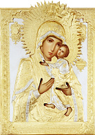 Икона живописная Божией Матери «Толгская» 50х60, масло, риза №165, золочение Икона живописная Божией Матери «Толгская» 50х60, масло, риза №165, золочение